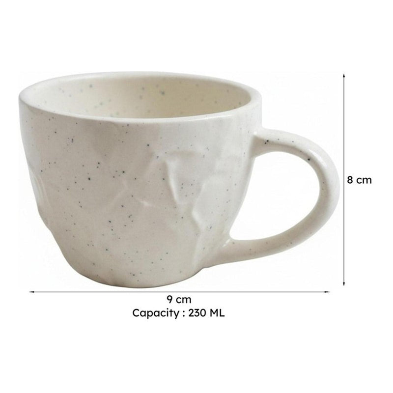 Meva Ceramic Tea Cup (230 mL)/White) media 5