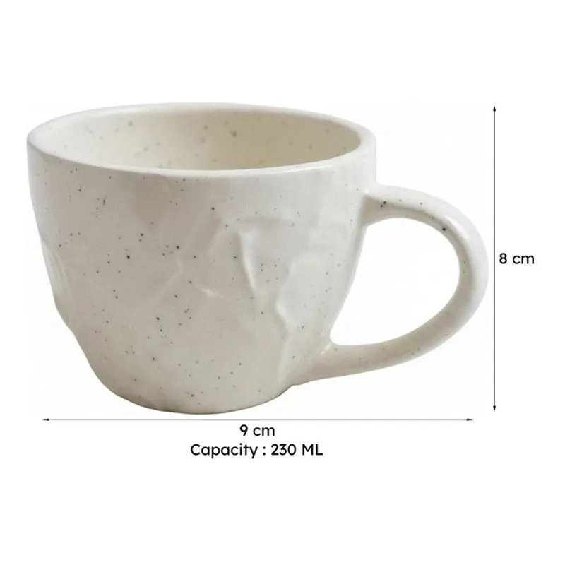 Meva Ceramic Tea Cup (230 mL)/White) media 5