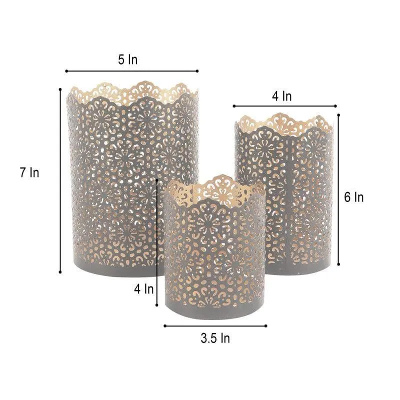 Crova Jaali Tealight Candle Holder- Set Of Three media 5