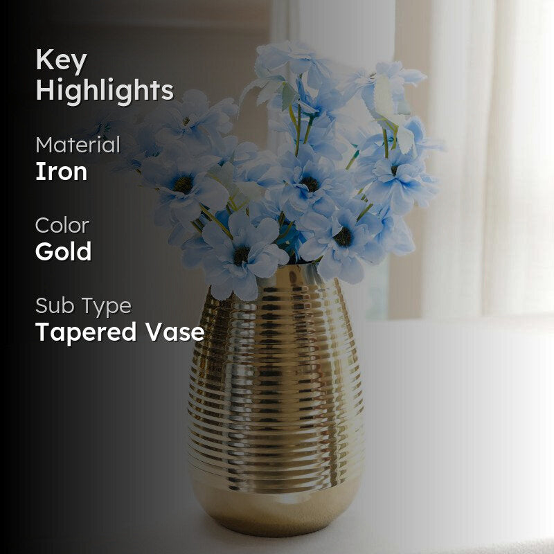Hama Ribbed Metal Vase media 2