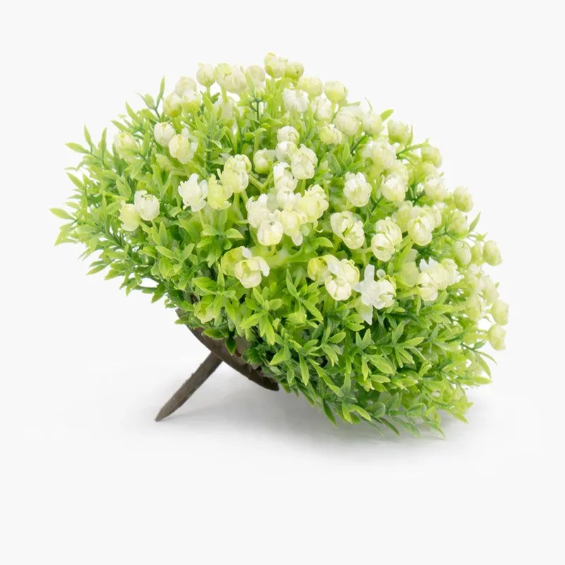 Velvique Artificial Rose Flower Plant With Pot (White,14CM) - Set Of Two media 4
