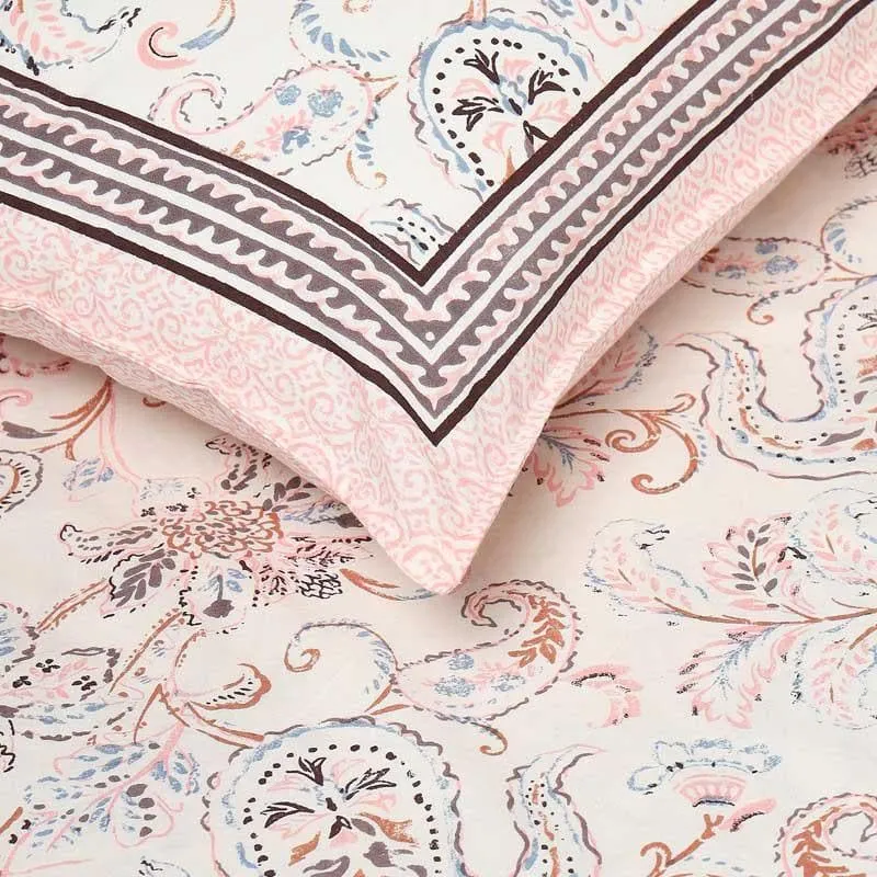 Abstract Paisley Cotton Bedsheet - 144 TC media 1
