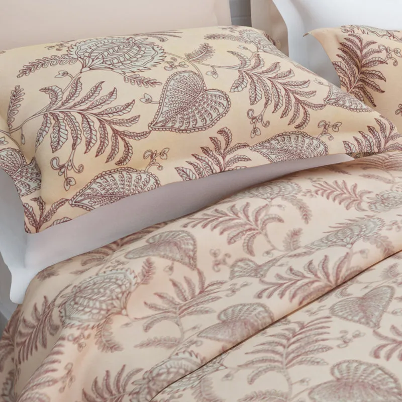 Fern Dreams Cotton Bedsheet (Light Peach) - 144 TC media 6