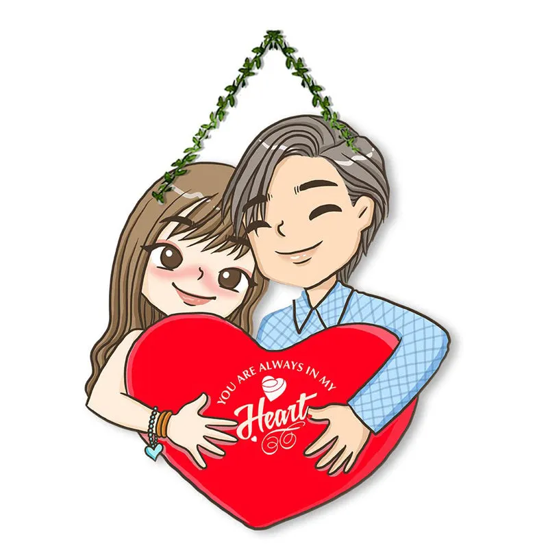 Couple's Heart Polyester & MDF Wall Hanging media 5