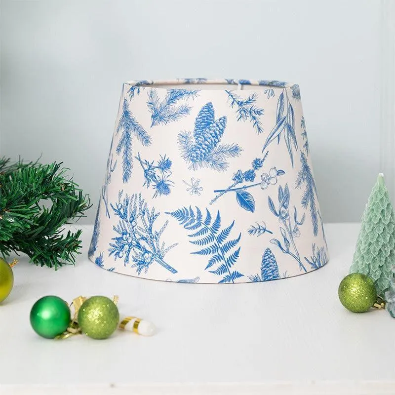Floral Flamboyant Yvie Fabric Table Lamp - White,Blue media 5