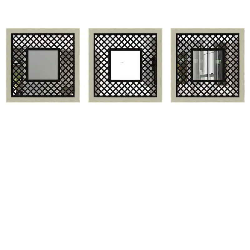 Woodelle Wall Accent With Wooden Frame (Grey) - Set Of Three media 3