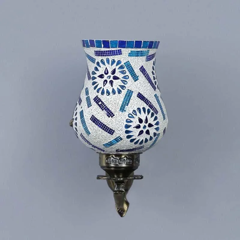 Sea Shore Mosaic Glass & Metal Wall Lamp media 6