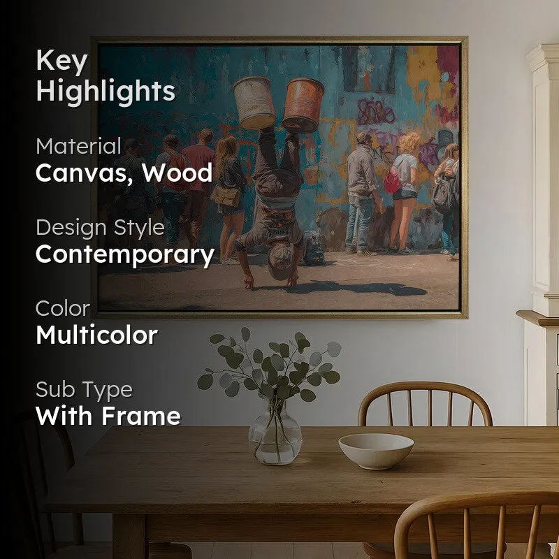 Street Motion Canvas Wall Painting With Frame media 2