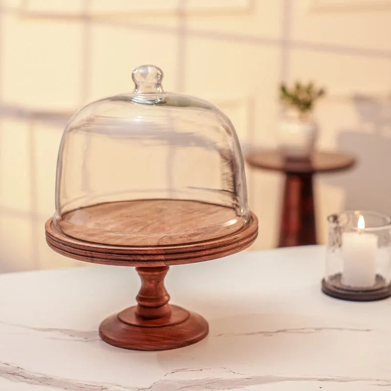 PureForm Wood & Glass Cake Stand - Set Of Two media 5