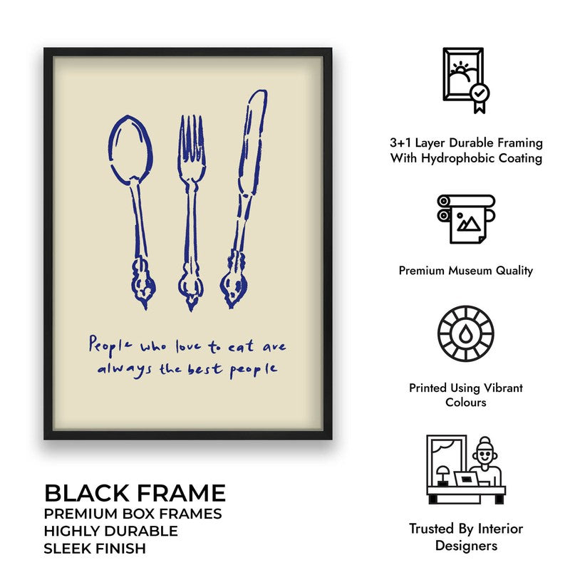 MonoCutlery  Archival Canvas Wall Art - Black media 9