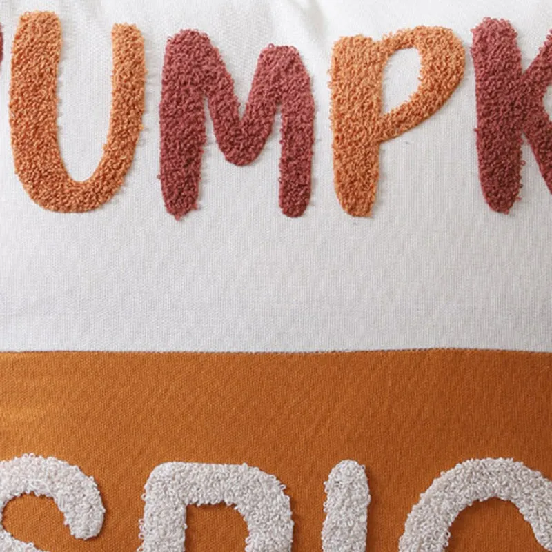 Pumpkin Spice Season Cotton Cushion Cover - Set Of Two media 3