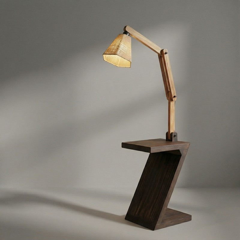 Edeva Shelf Jute and Wooden Floor Lamp media 7
