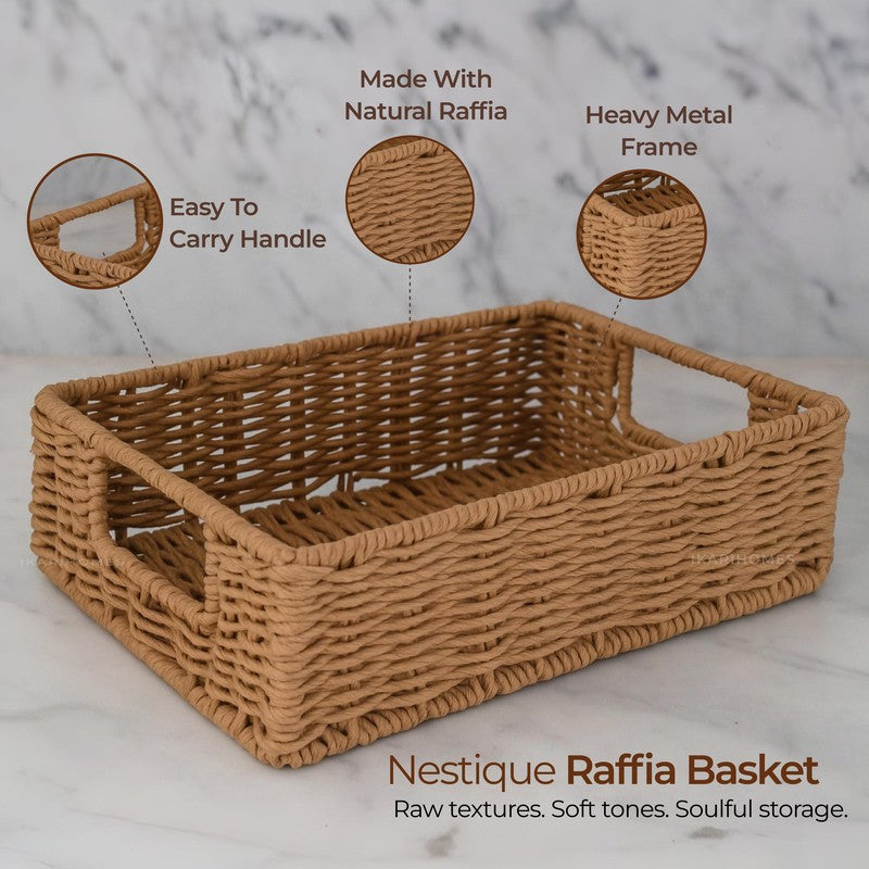 Zyrlor Raffia Storage Basket media 5