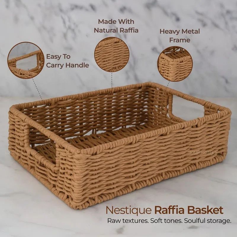 Zyrlor Raffia Storage Basket media 5