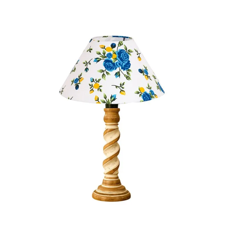 Modera Elyn Floral Wooden Table Lamp - Multicolor media 5