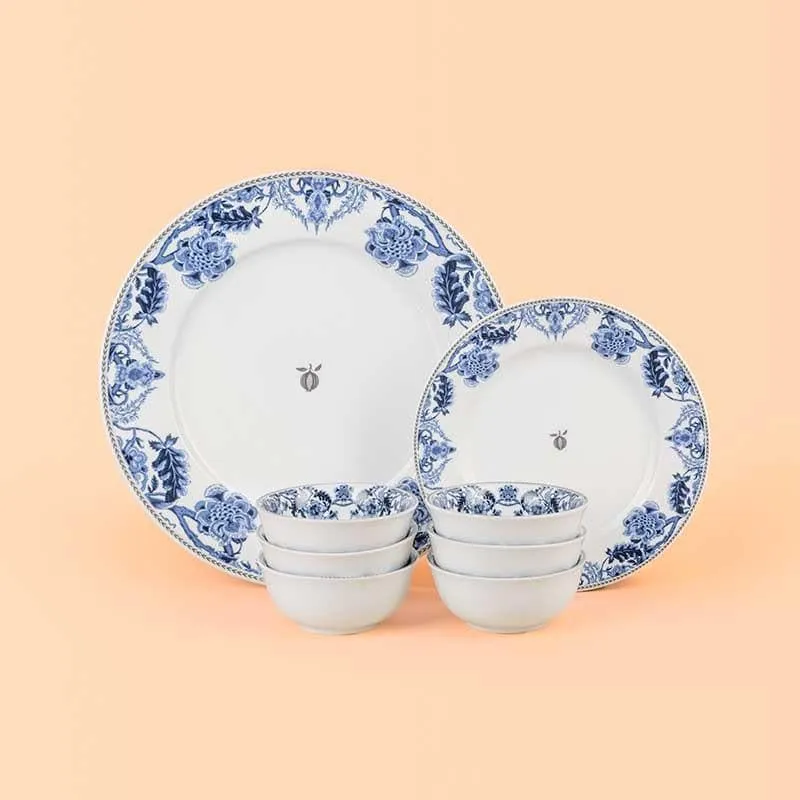 Blue Edelweiss Dinner Set - 18 Piece Set media 1
