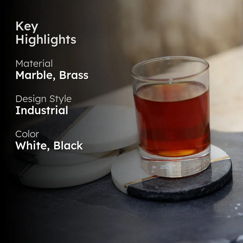 Tesoro Marble Coaster (Black) - Set Of Four media 2