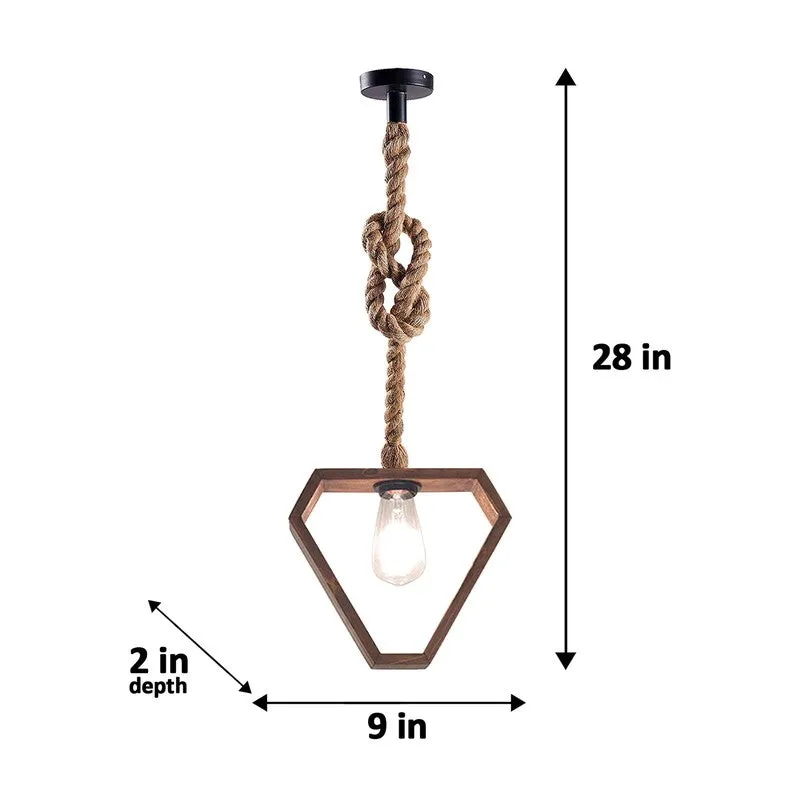 HeartAura Wooden Ceiling Lamp - Brown media 9