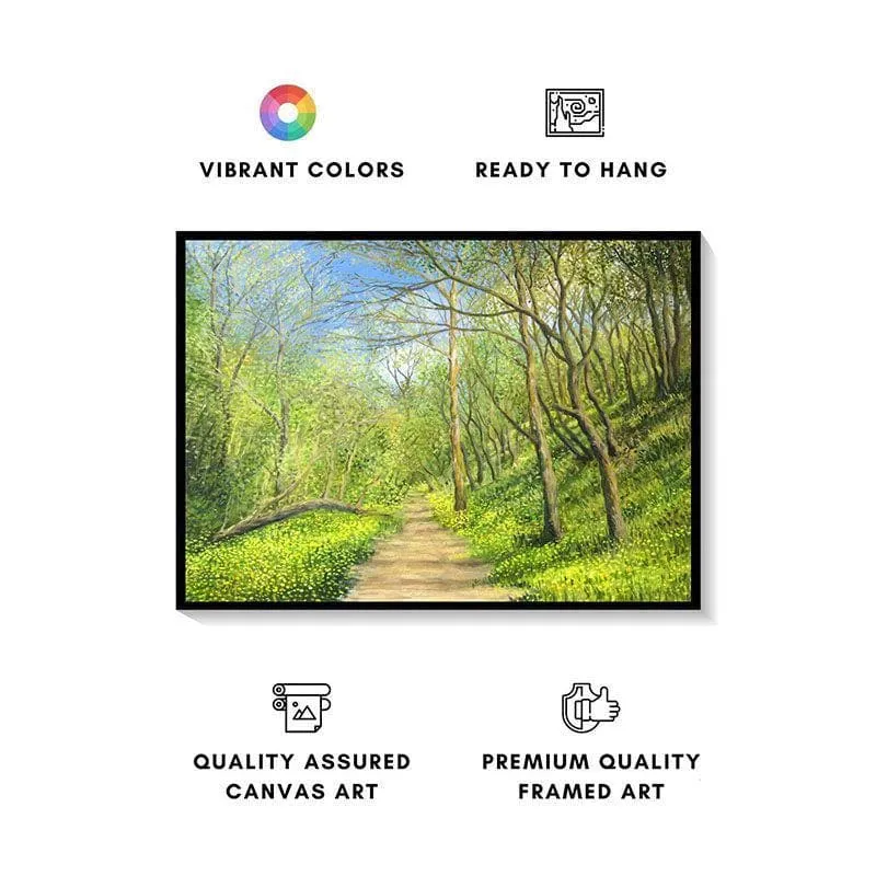 Yellow Scent Canvas Wall Painting - Black Frame media 4