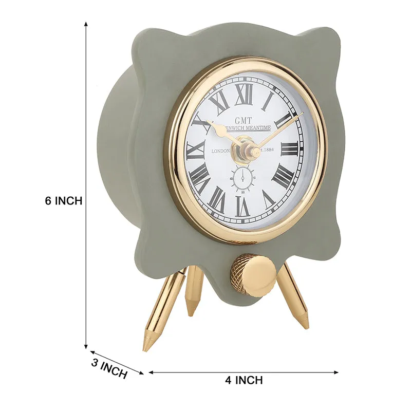 Evera Analog Table Clock - Grey media 7