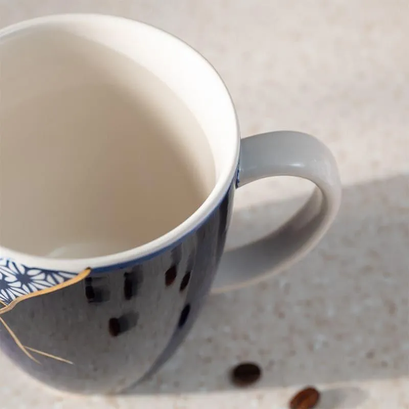 Wabi Porcelain Coffee Mug (295 mL) - Blue,White media 5