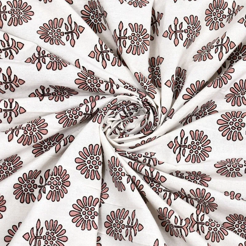 Designio Cotton Bedsheet (Brown,White) - 240 TC media 5