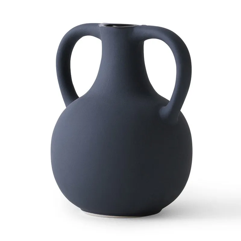 Matte Noir Loop Handle Ceramic Vase media 5