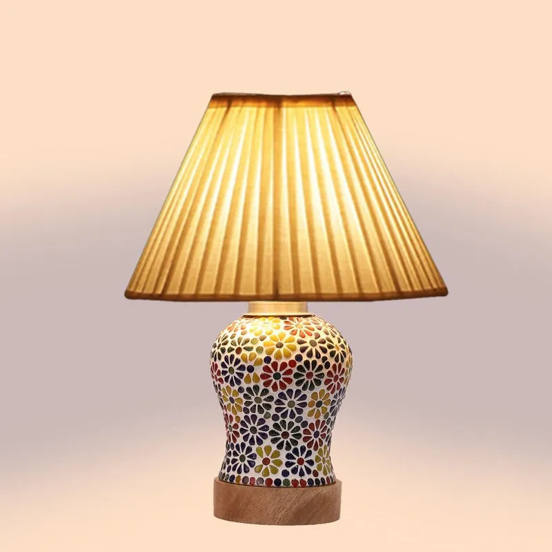 Aurelia Pleatra Wooden Table Lamp - Multicolor media 6