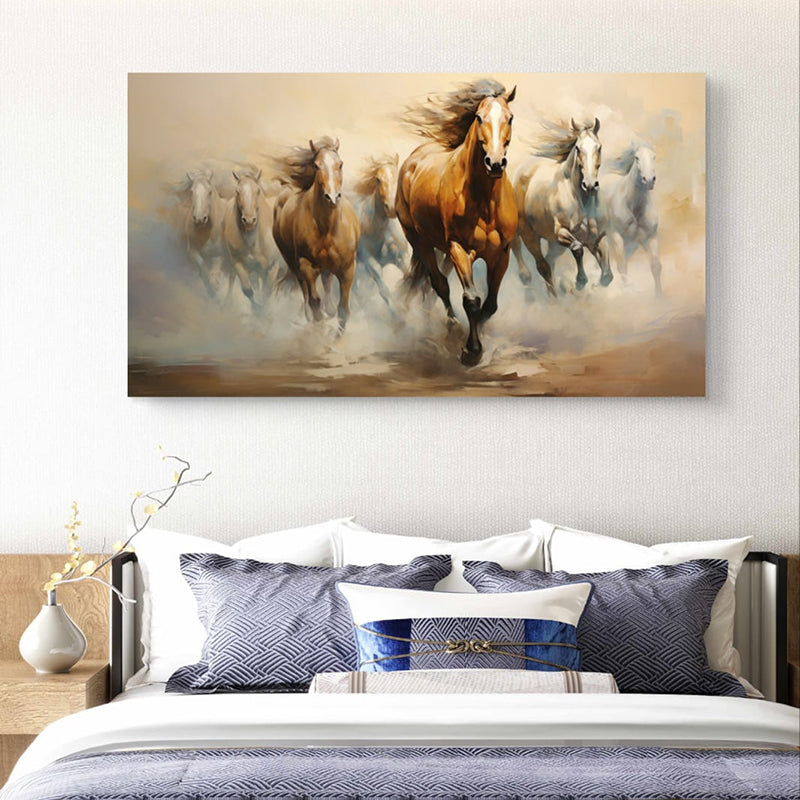 Running Stallions Canvas Wall Painting