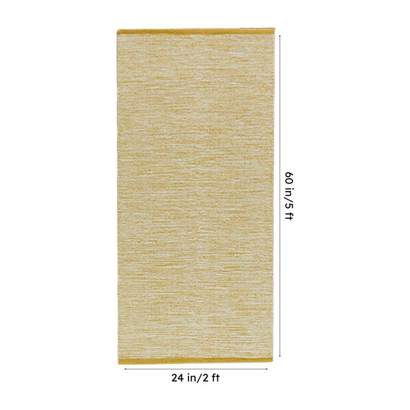 Artivine Cotton Runner Rug - Yellow media 8