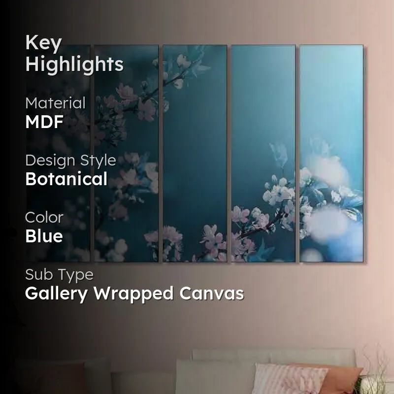 Japanese Peonies Wall Art - Five Piece Set media 2