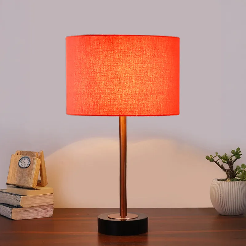 Cotin I Rodin Wooden Table Lamp - Orange,Copper,Black media 2