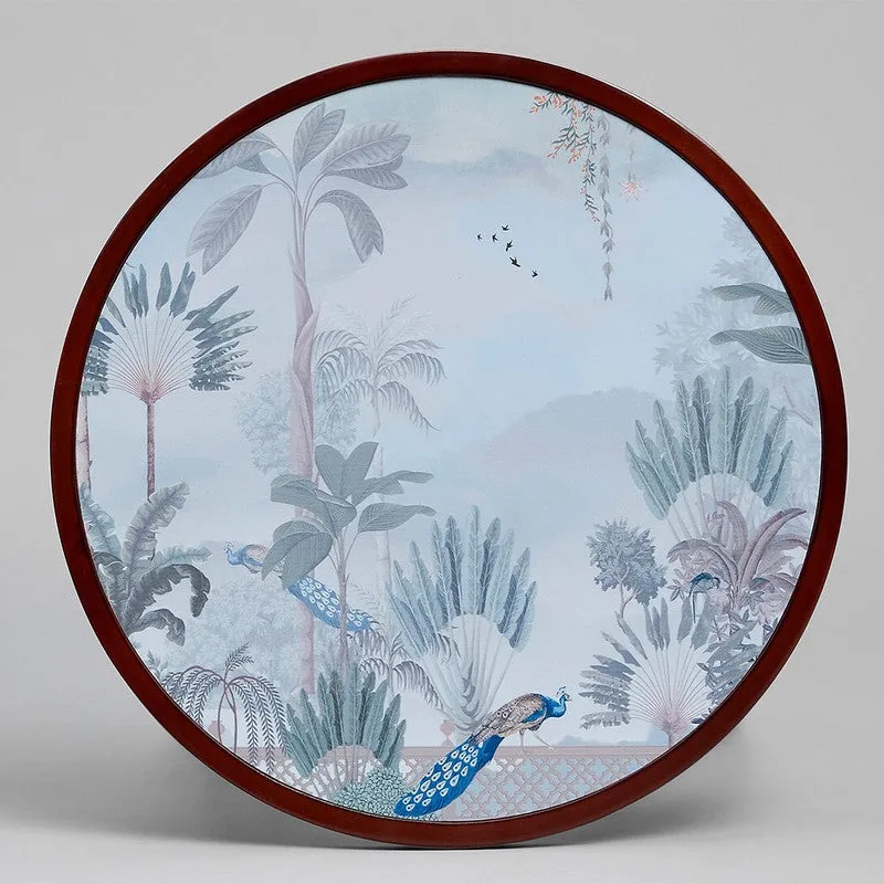 India Circus Wood Blooming Round Side Table media 5