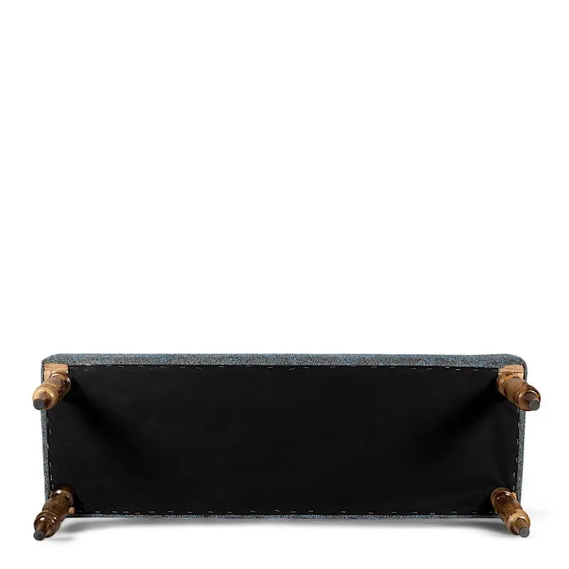 Axiro Sheesham Wooden Bench with Stools (Blue) - Three Piece Set media 4