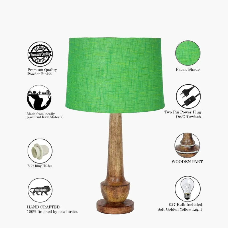Lume Charm Wooden Table Lamp - Green media 6