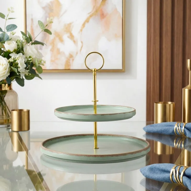Aura Tier Porcelain Platter - Set Of Two media 1