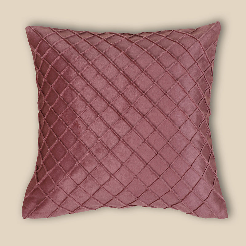 Swayam Lohita Pintex Velvet Cushion Cover (Pink) - Set of Two media 3