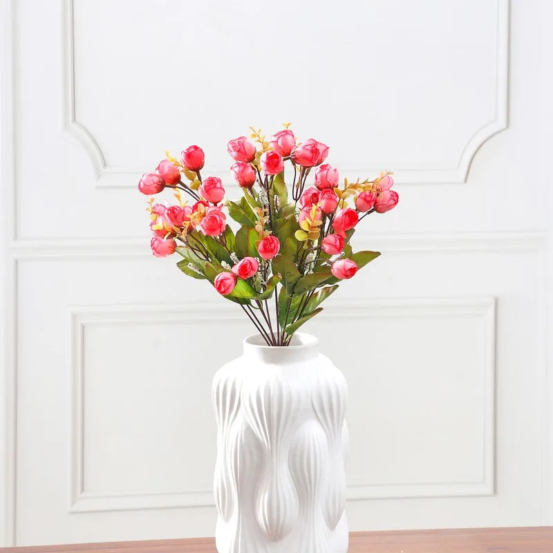 Cross Mini Rose Artificial Flowers - Pink media 4