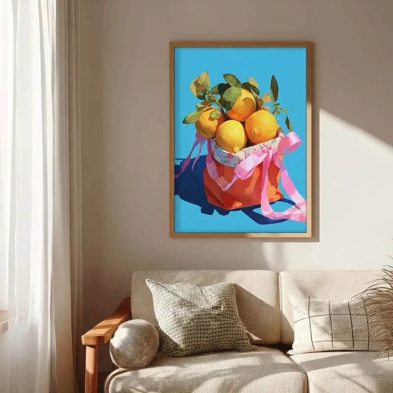 Zesty Vivid Canvas Wall Painting - Brown Frame media 6