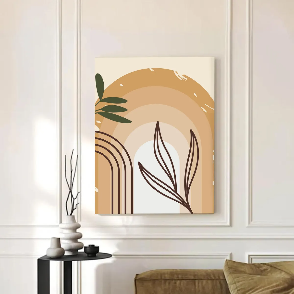 Soul of Soft Tones Cotton Canvas Wall Painting media 2