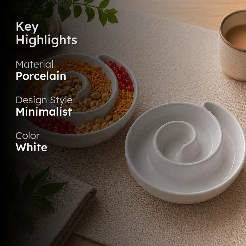 Pure Bliss Spiral Porcelain Platter - Set of Two media 2