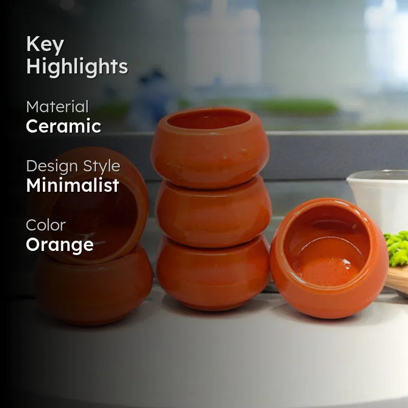 Spec Dip Bowl (Orange/80 mL Each) - Set Of Six media 2
