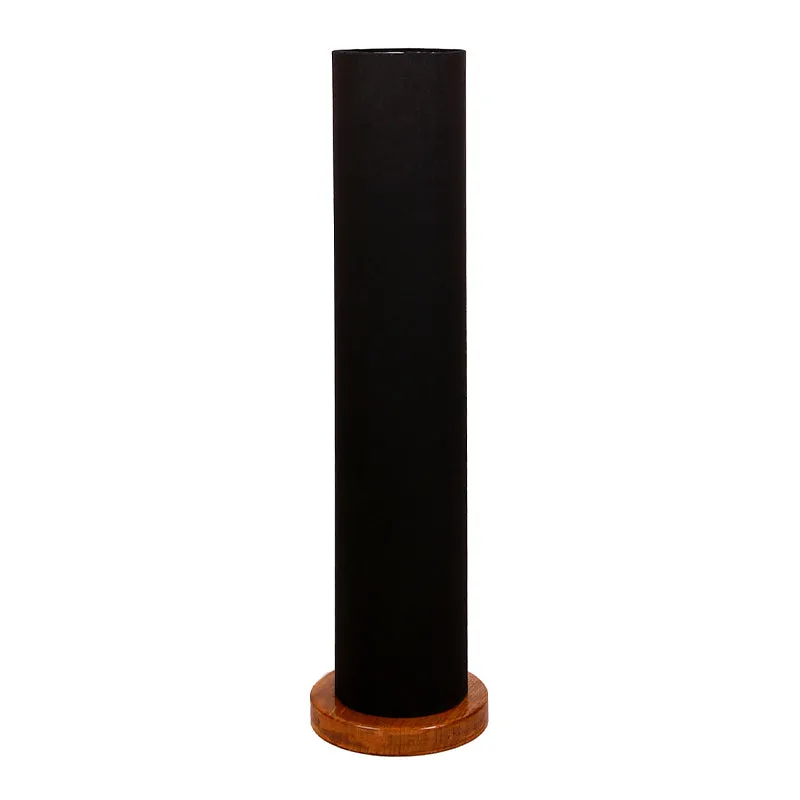 Agia Wooden Tower Floor Lamp With Jute Shade - Black media 3