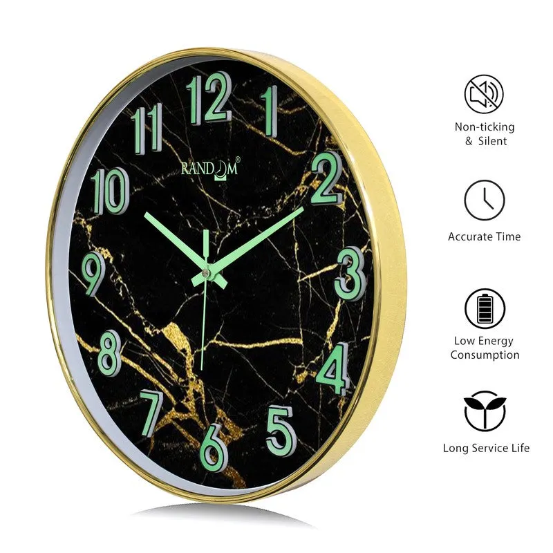 Marvello Round Modern Plastic Wall Clock - Black media 7