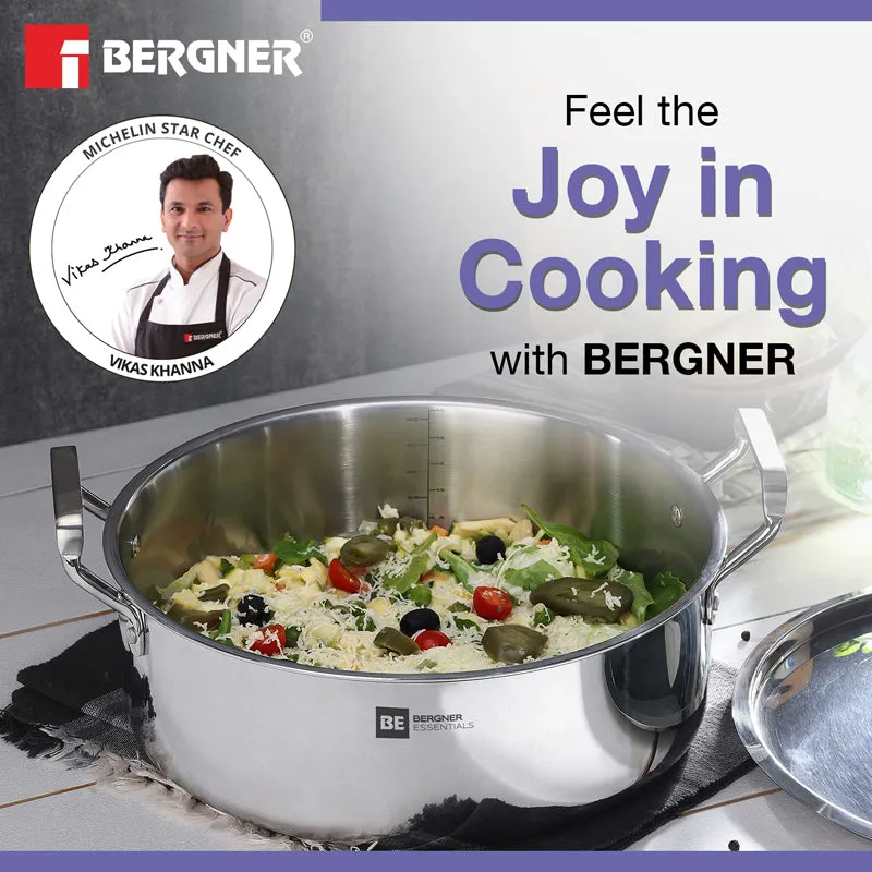 Bergner Stainless Steel Biryani Pot With Lid- 3900 ML media 4