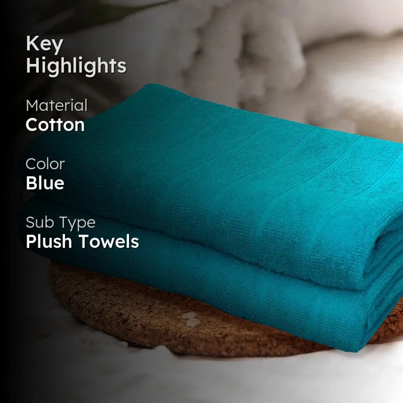 Sarda Bath Towel (Azure) - Set Of Two media 2