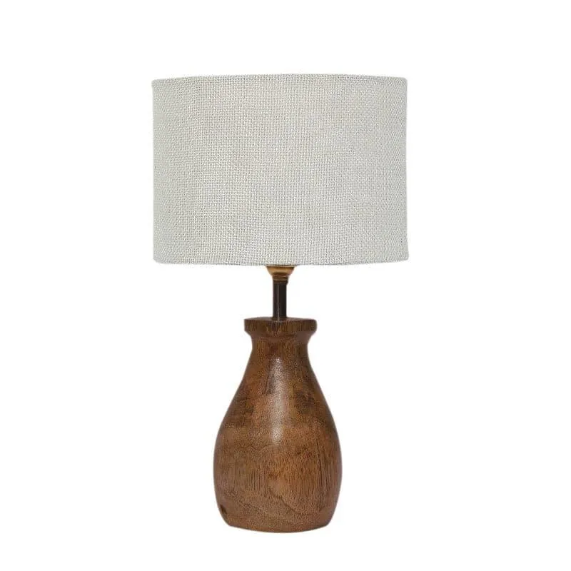Sheldo Mista Fabric Table Lamp - Grey,Brown media 5
