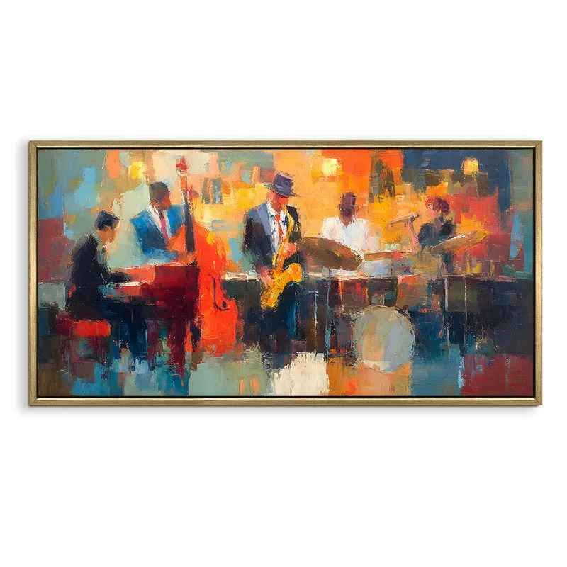 Vibrant Blocks Canvas Wall Painting With Frame media 3
