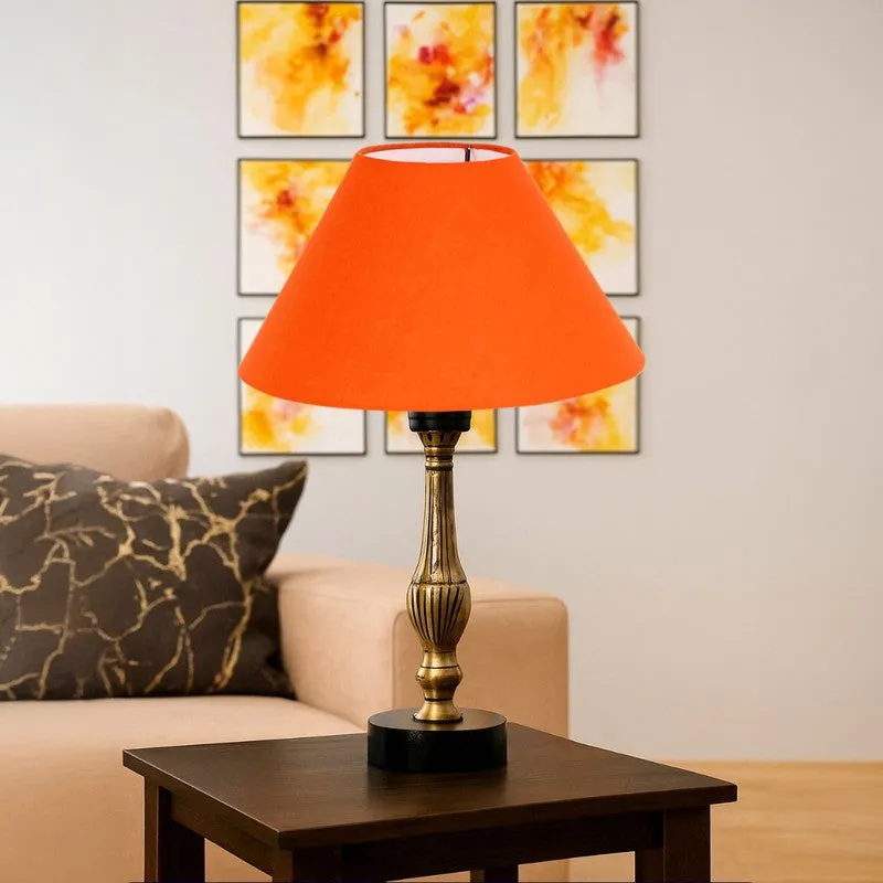 Aurelo Kyro Wooden Table Lamp - Orange media 4