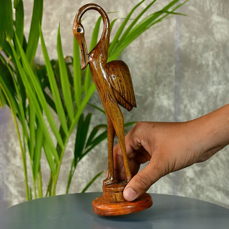 Timber Crane Wood Showpiece media 5